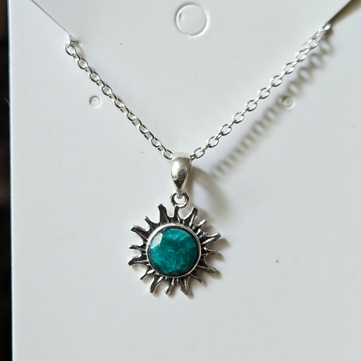 Sterling Silver Emerald Necklace