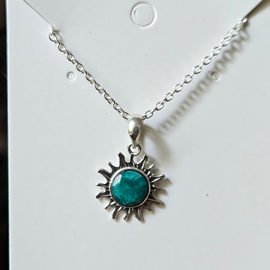 Sterling Silver Emerald Necklace