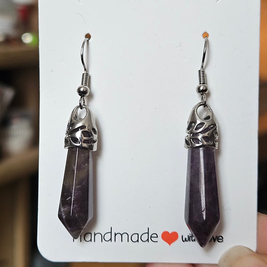 Amethyst Point Earrings