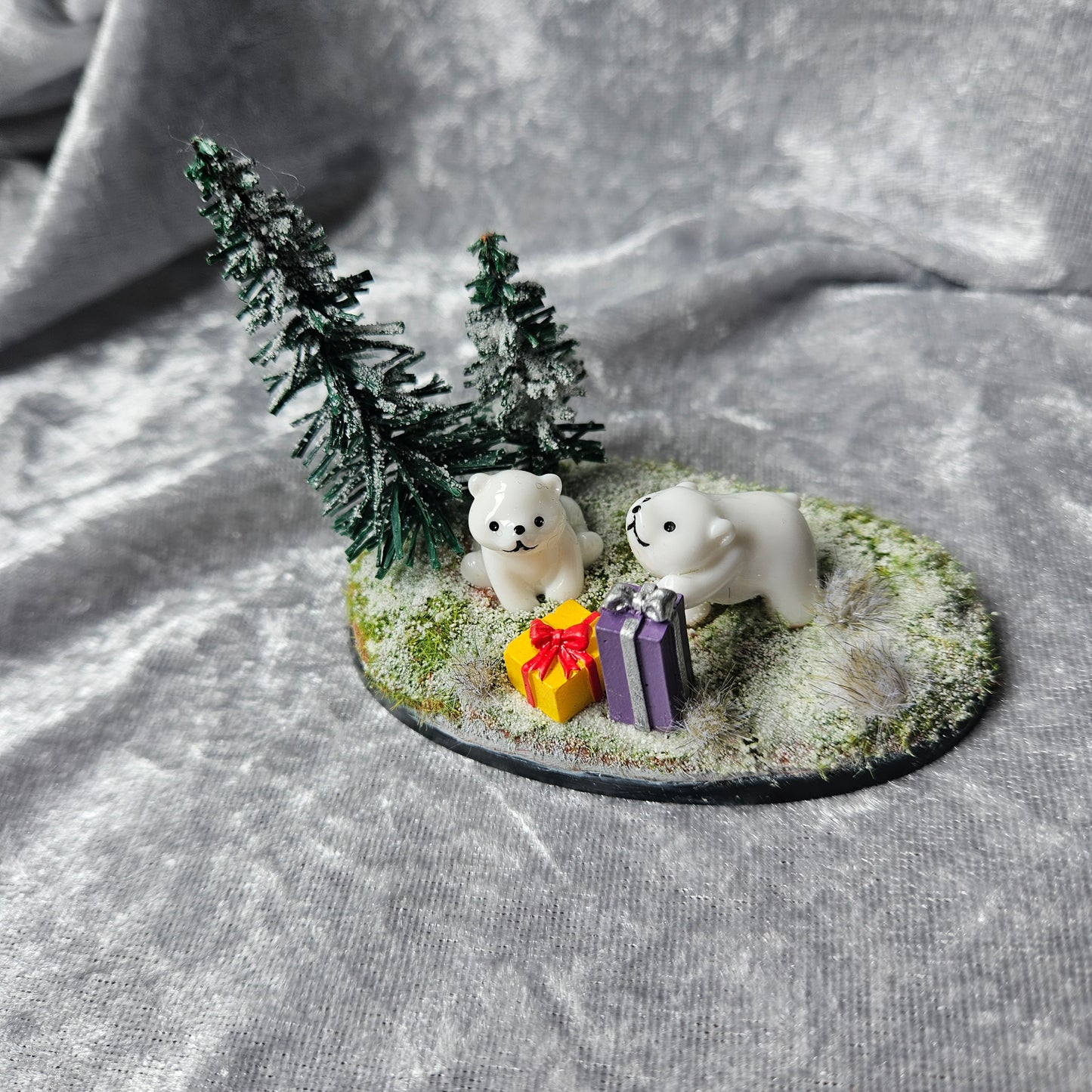 Polar Bear Holiday Scene Diorama
