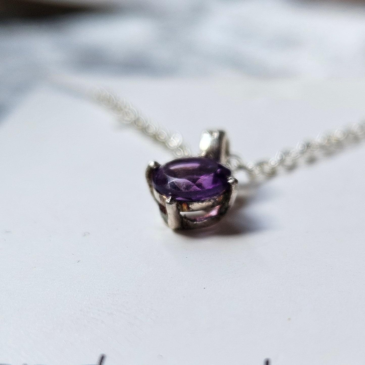 Sterling Silver Amethyst Necklace