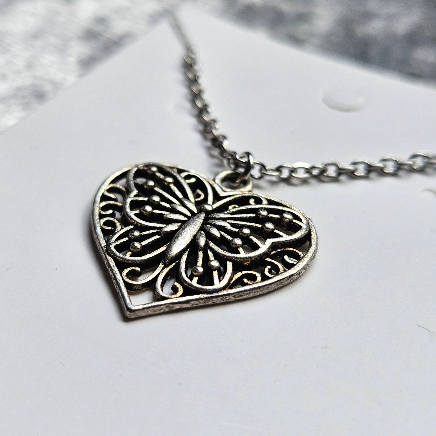 Butterfly Heart Necklace