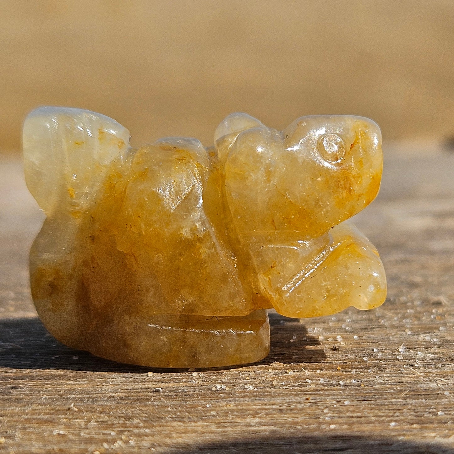 Calcite Squirrel Carving