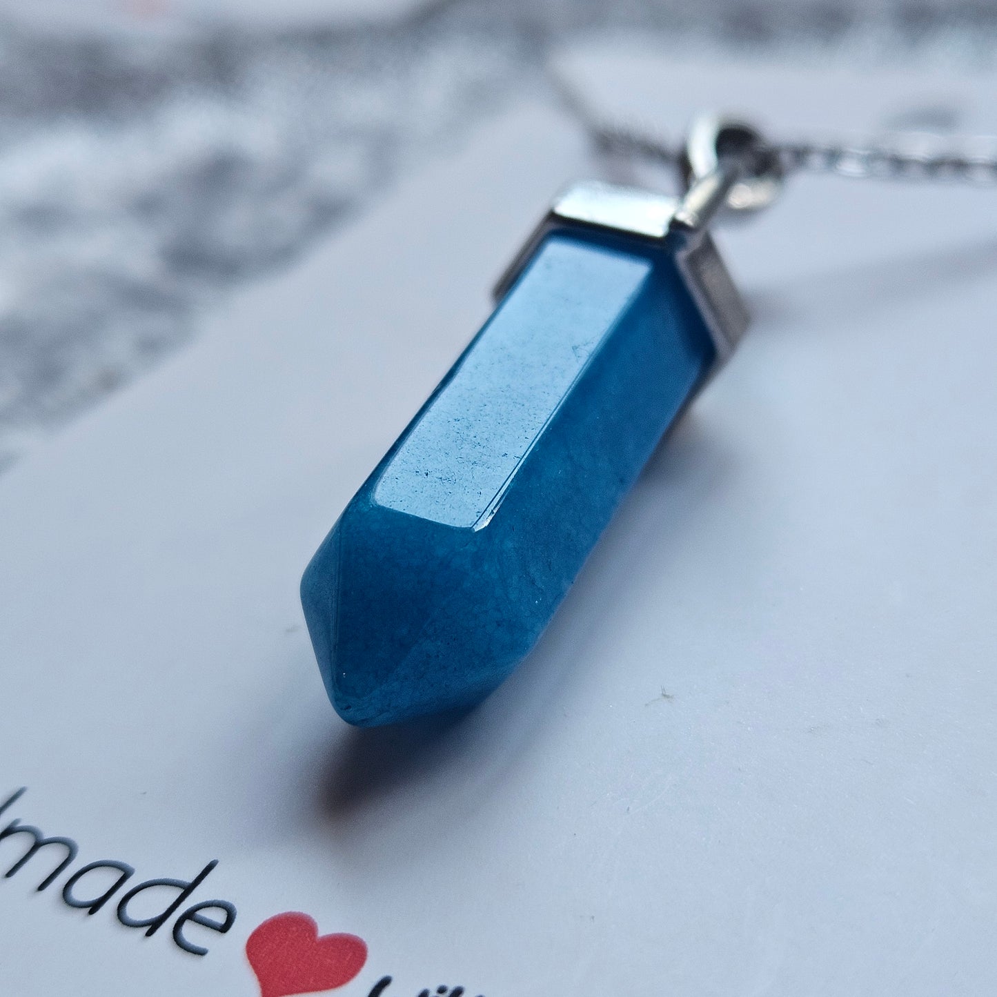 Dyed Quartz Double Terminated Crystal Necklace