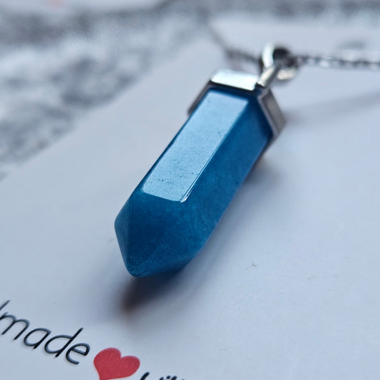 Dyed Quartz Double Terminated Crystal Necklace