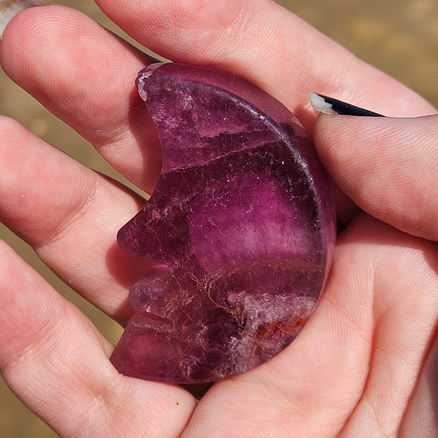 Fluorite Moon Face