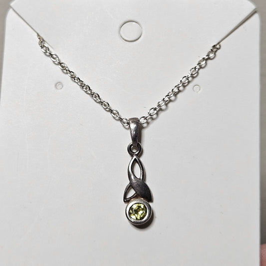 Sterling Silver Peridot Necklace