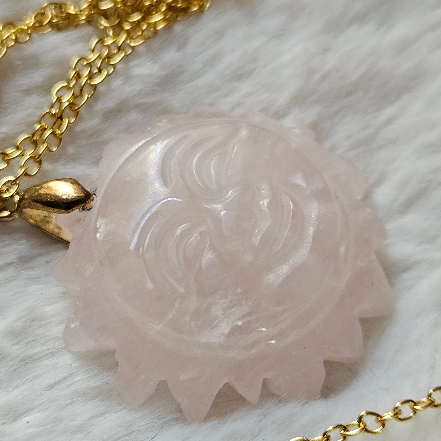 Rose Quartz Sun Necklace