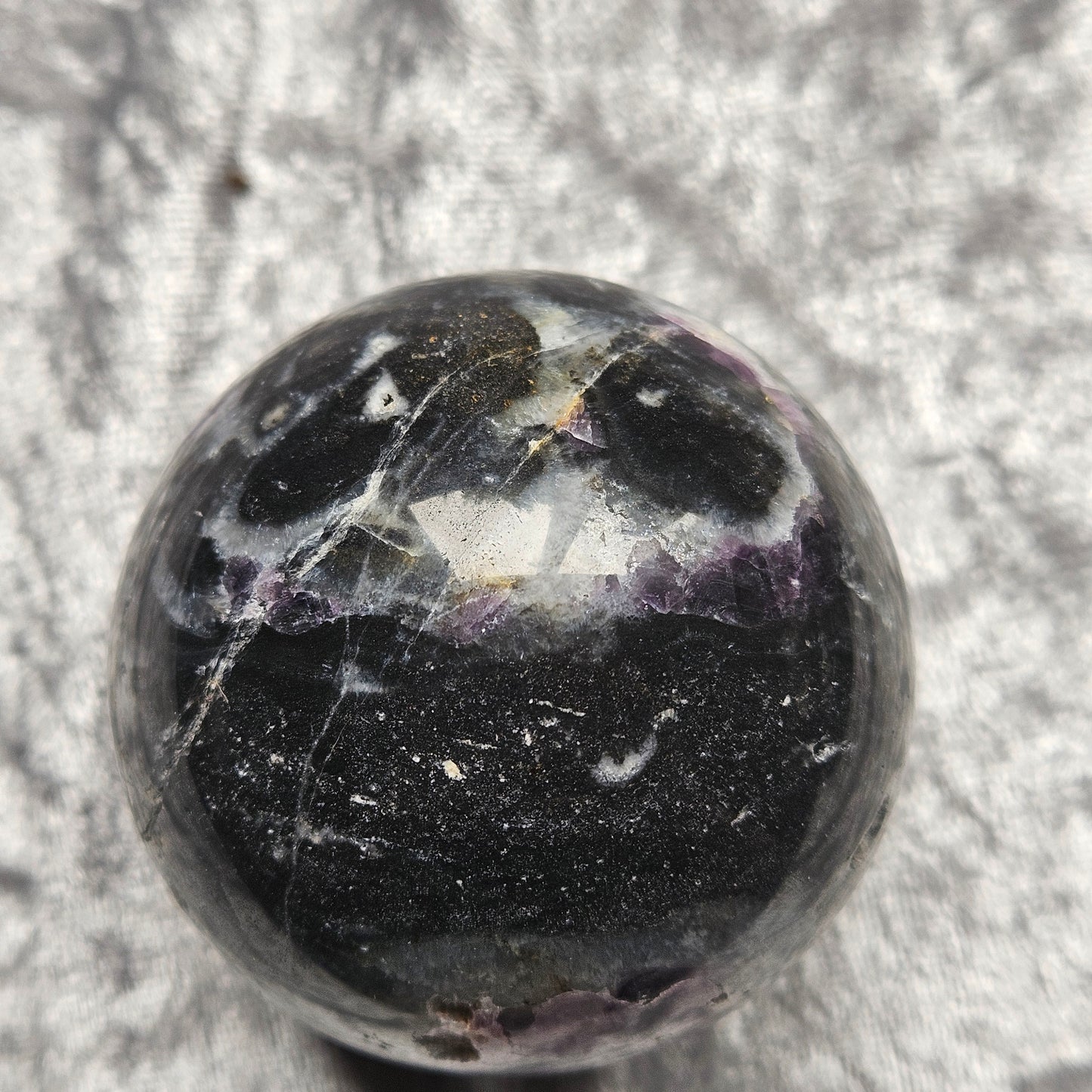 Fluorite in Spharelite Sphere