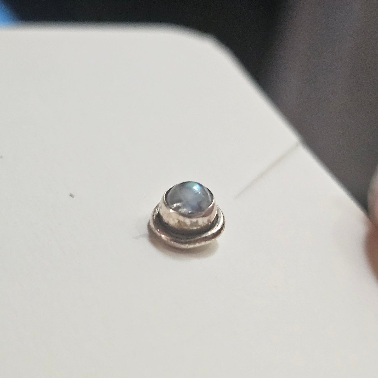 Sterling Silver Moonstone Studs