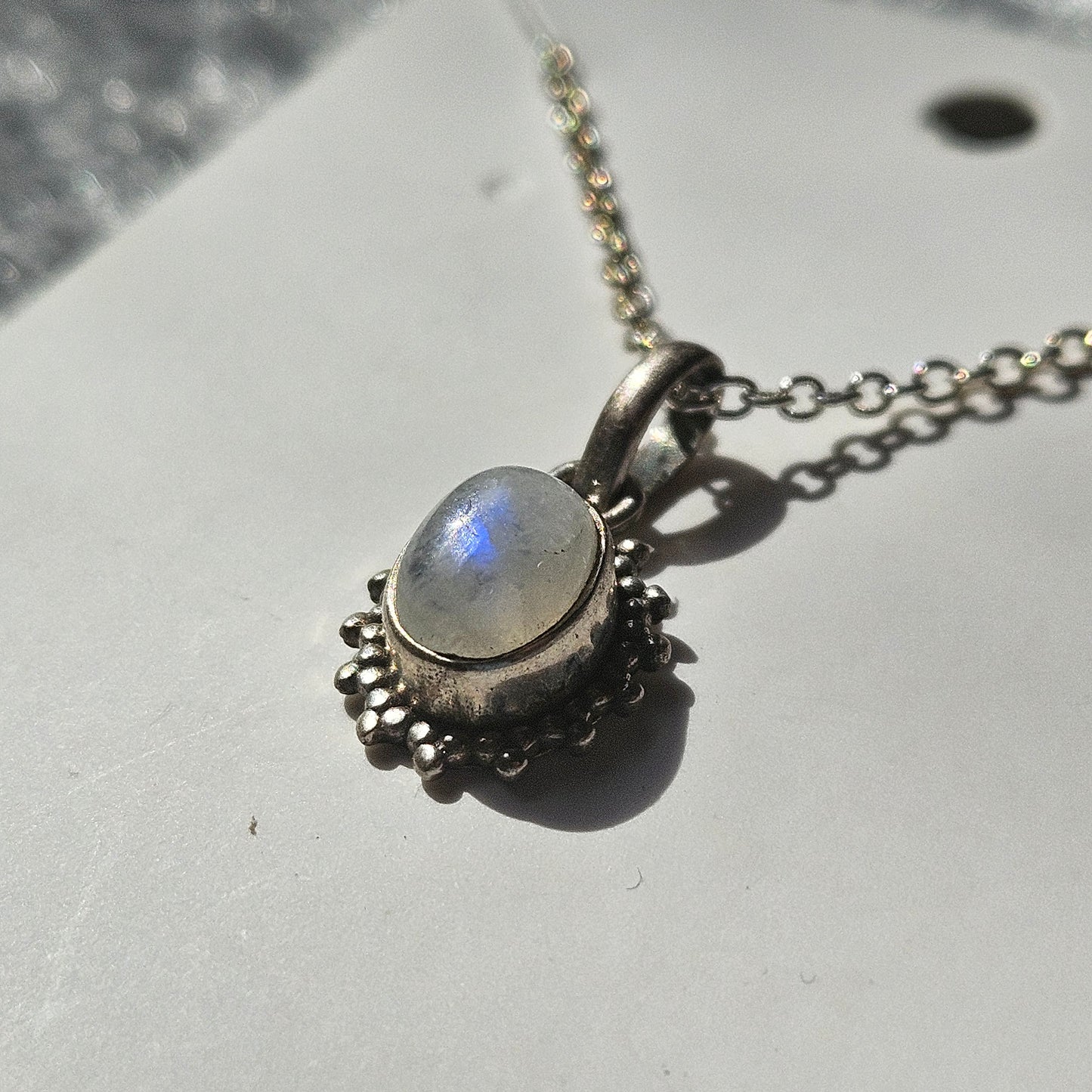 Sterling Silver Moonstone Necklace