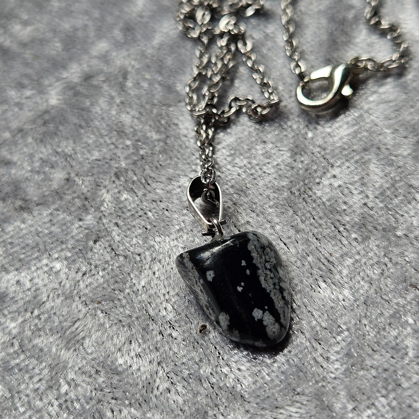 Snowflake Obsidian Necklace