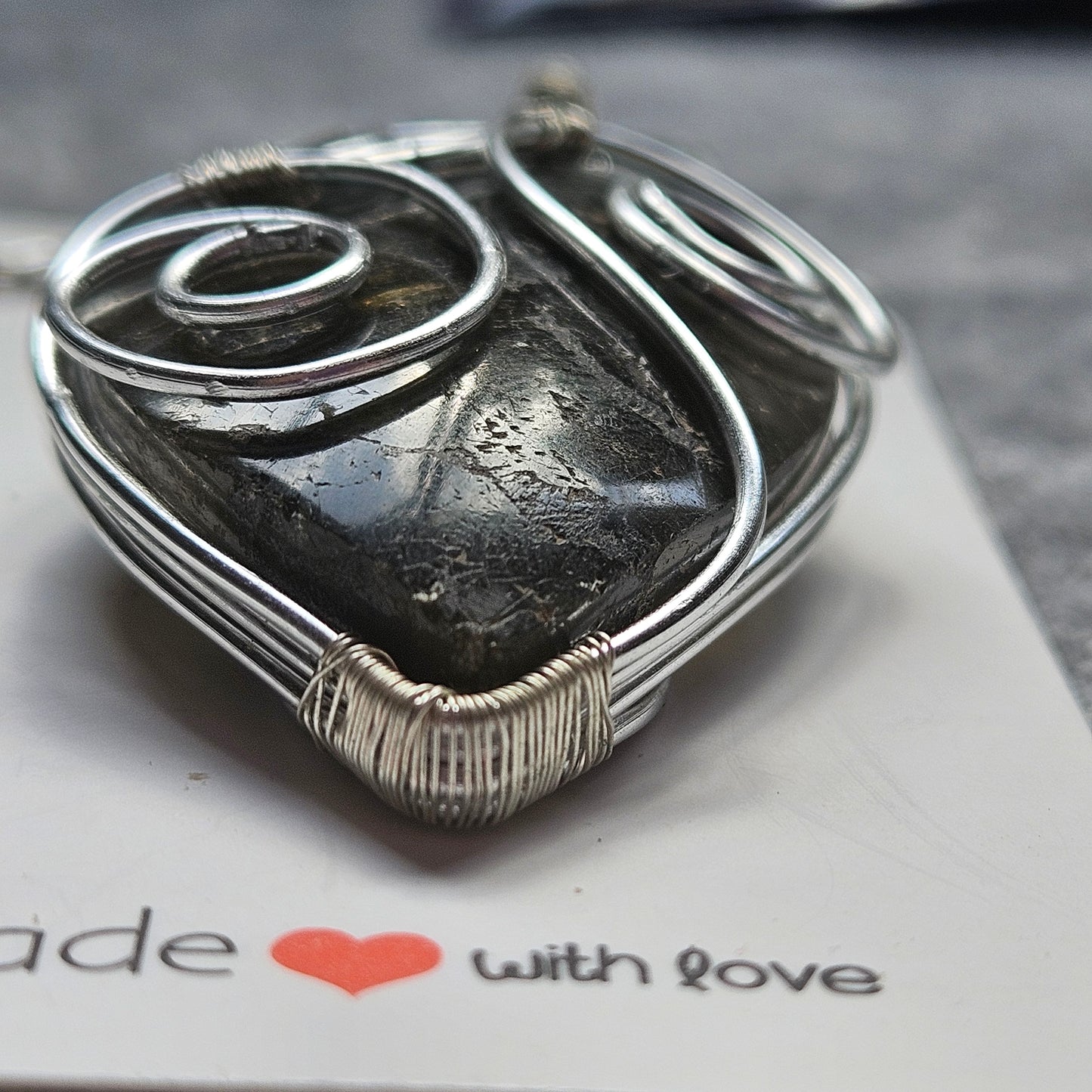 Wire Wrapped Labradorite Necklace