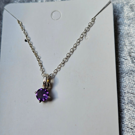 Sterling Silver Amethyst Necklace