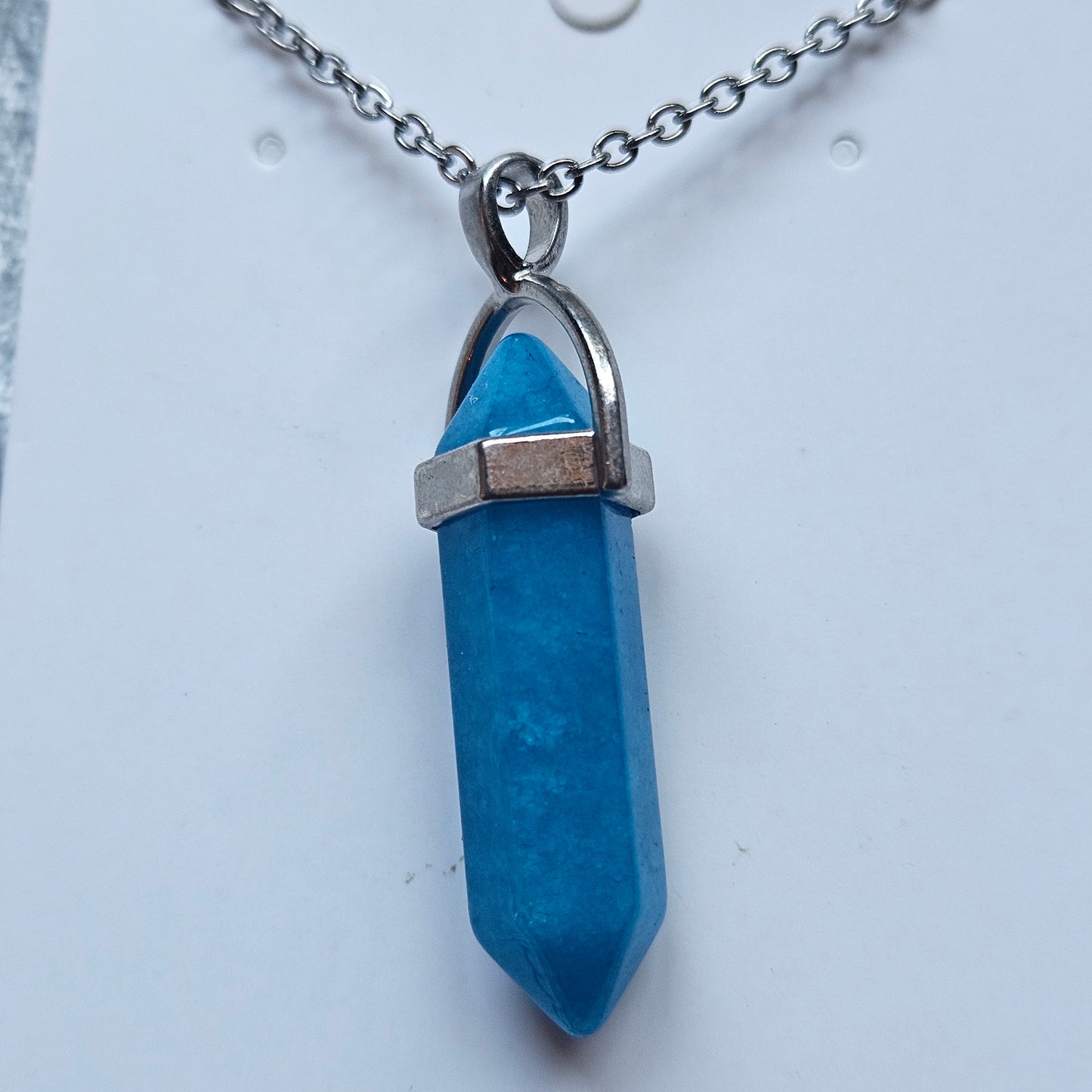 Dyed Quartz Double Terminated Crystal Necklace