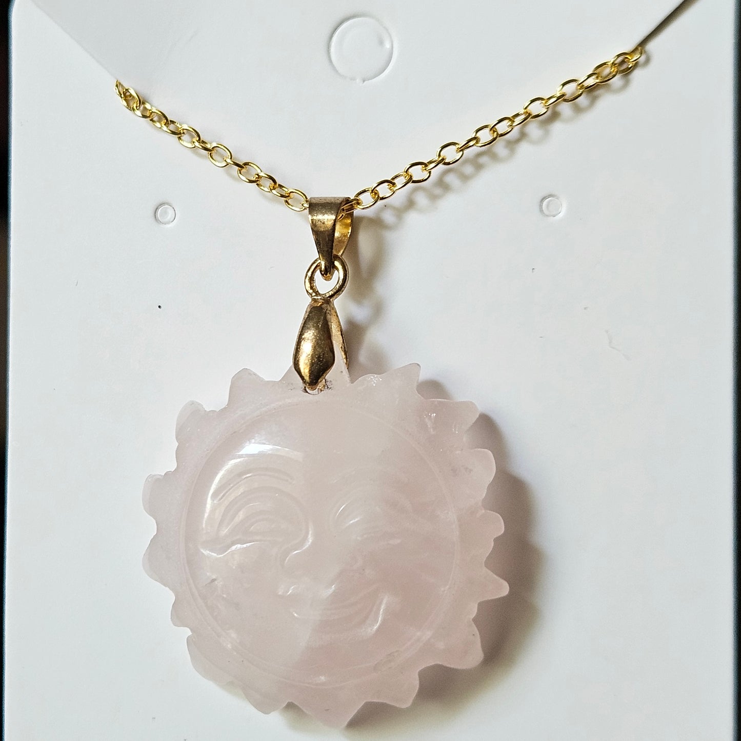 Rose Quartz Sun Necklace