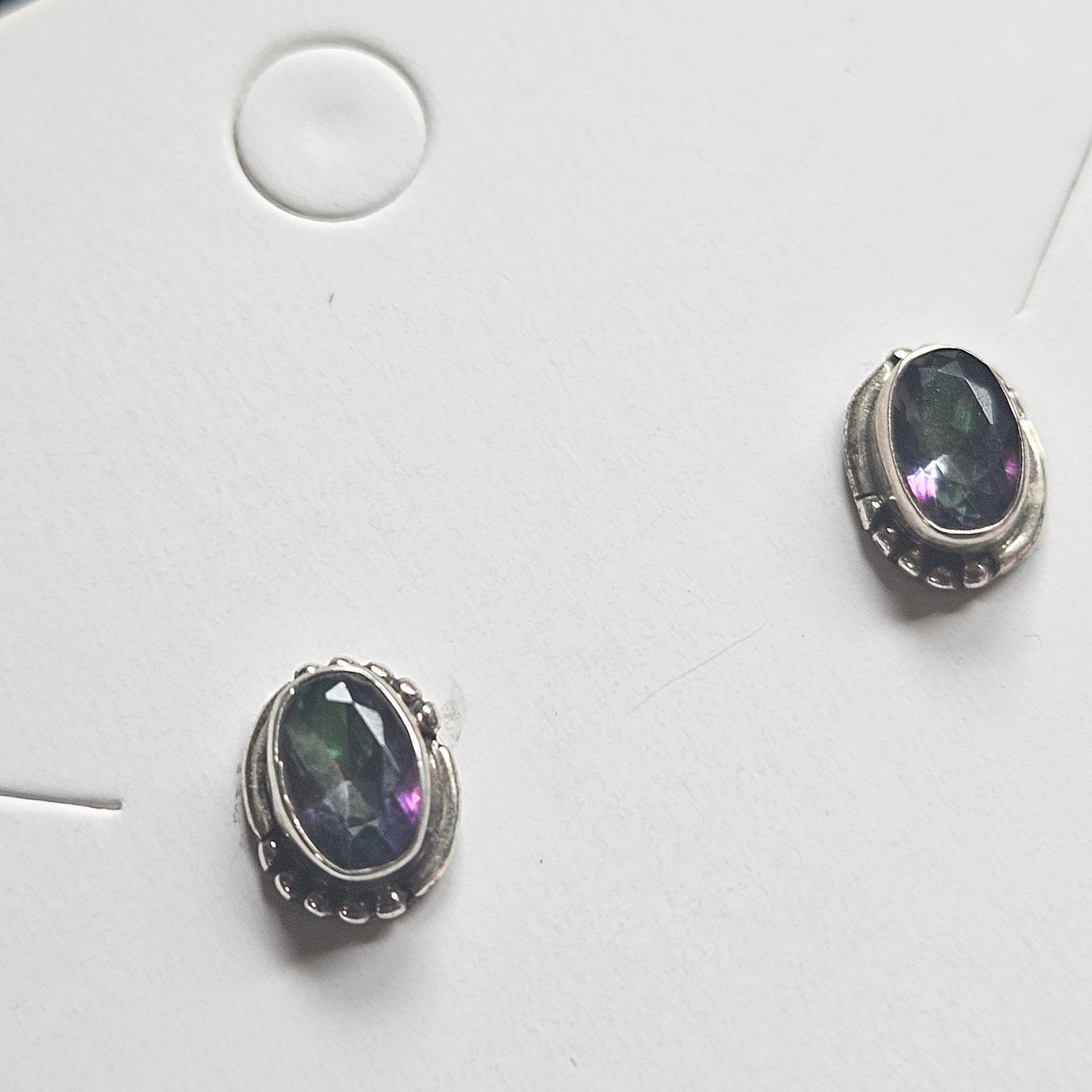 Sterling Silver Mystic Topaz Studs