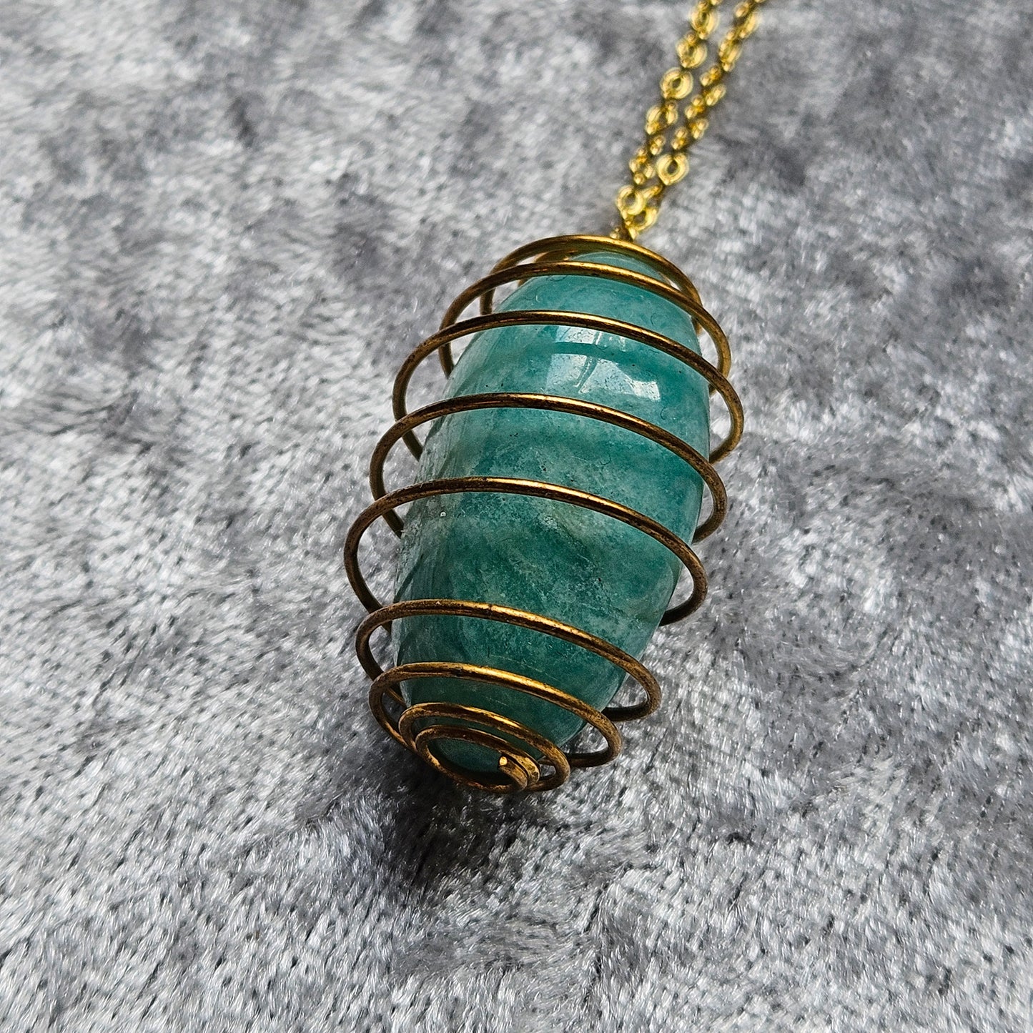 Amazonite Gold Necklace