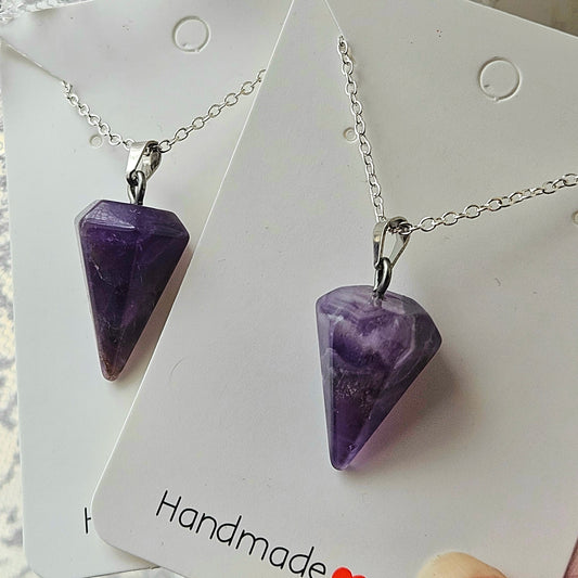 Amethyst Pendulum Necklace