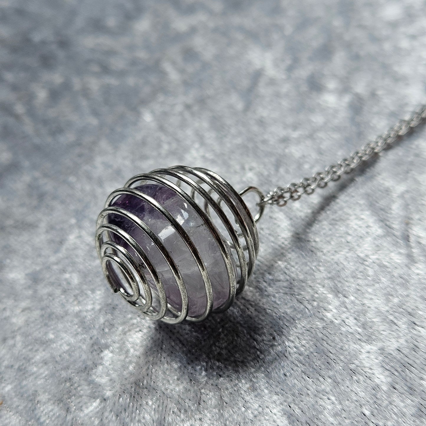 Fluorite in a Cage Necklace