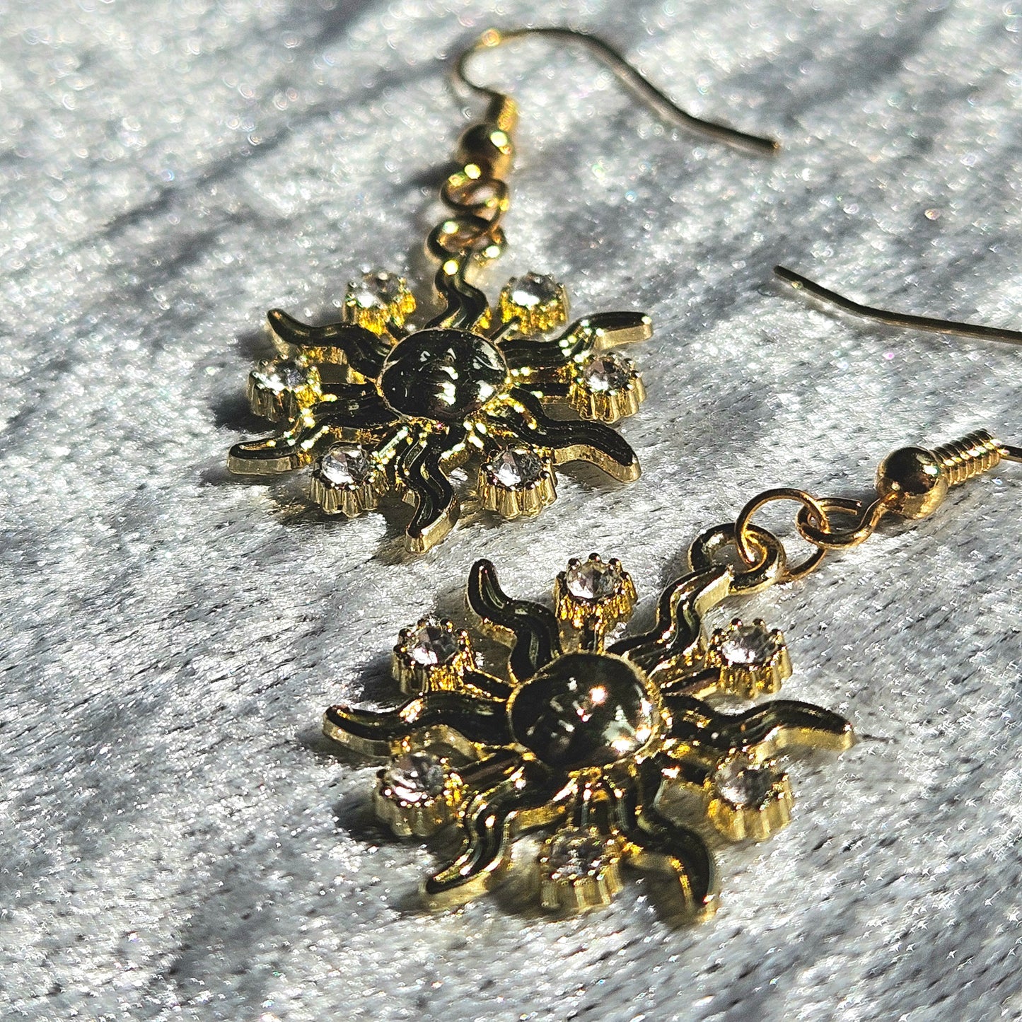 Gold Sun Earrings