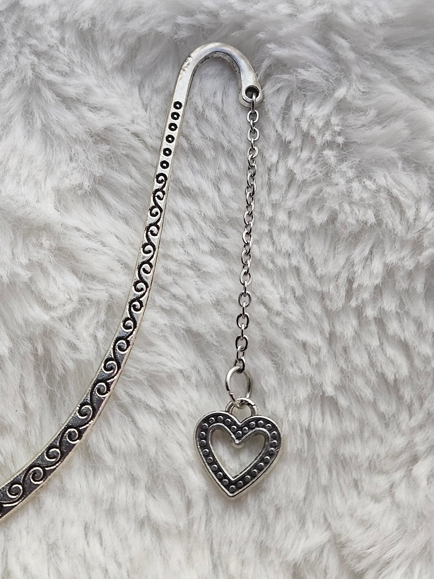 Silver Heart Bookmark