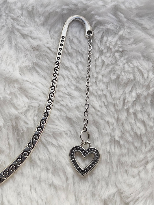 Silver Heart Bookmark